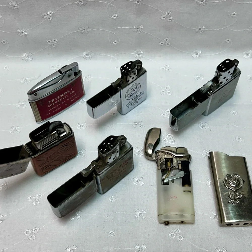 Lot of 6 Assorted Vintage Cigarette Lighters Vintage Lighter Collection - Picture 8 of 10